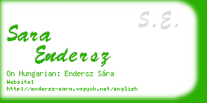 sara endersz business card