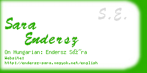 sara endersz business card